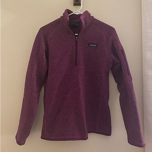 Patagonia Quarter-Zip Better Sweater, size: M, color: Dark Purple